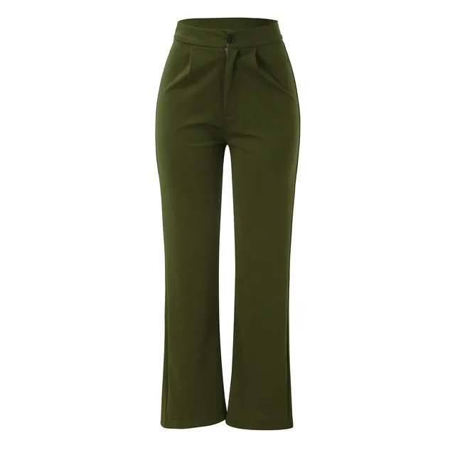 Pantalones de traje de pierna recta para mujer, pantalones de