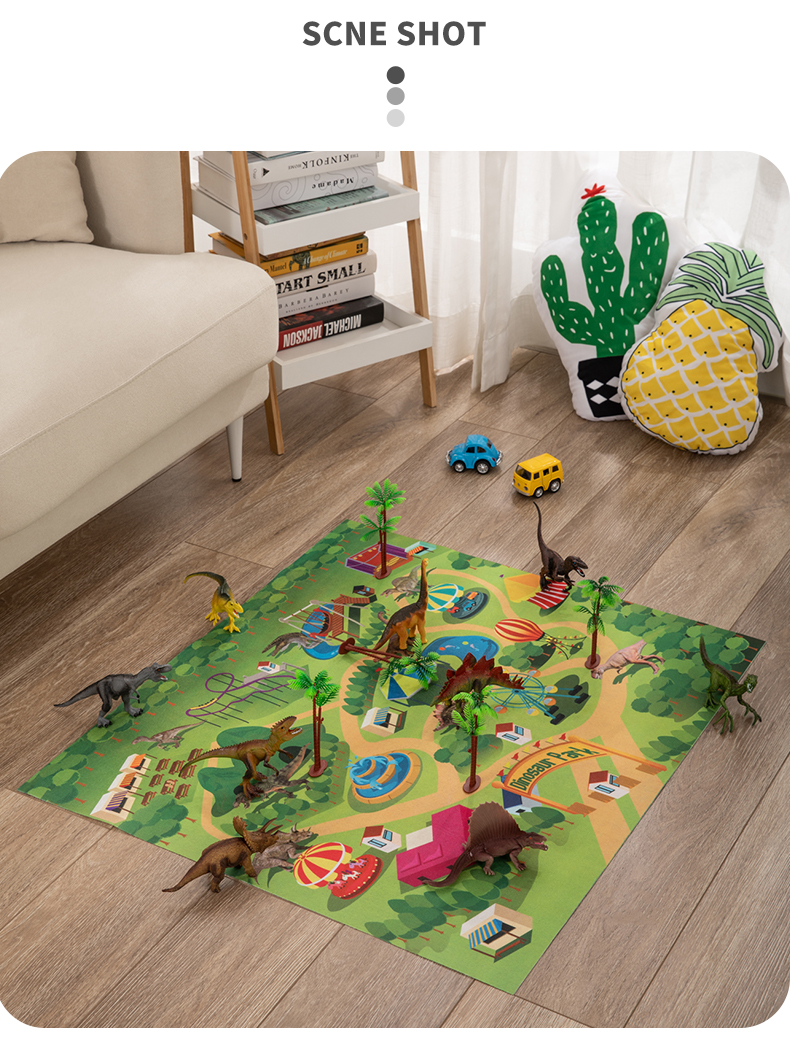 Crianças Dinossauros Jurássico Brinquedo Realista Dinossauro Playset Atividade Jogar Esteira Cena Faça Você Mesmo Simulação Brinquedos Presente-40 3d 6 playset atividade jogar esteira cena diy simulação