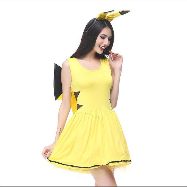 Halloween Pikachu Role-playing Cosplay Costume Carnival Party Masquerade  Fancy Dress - AliExpress