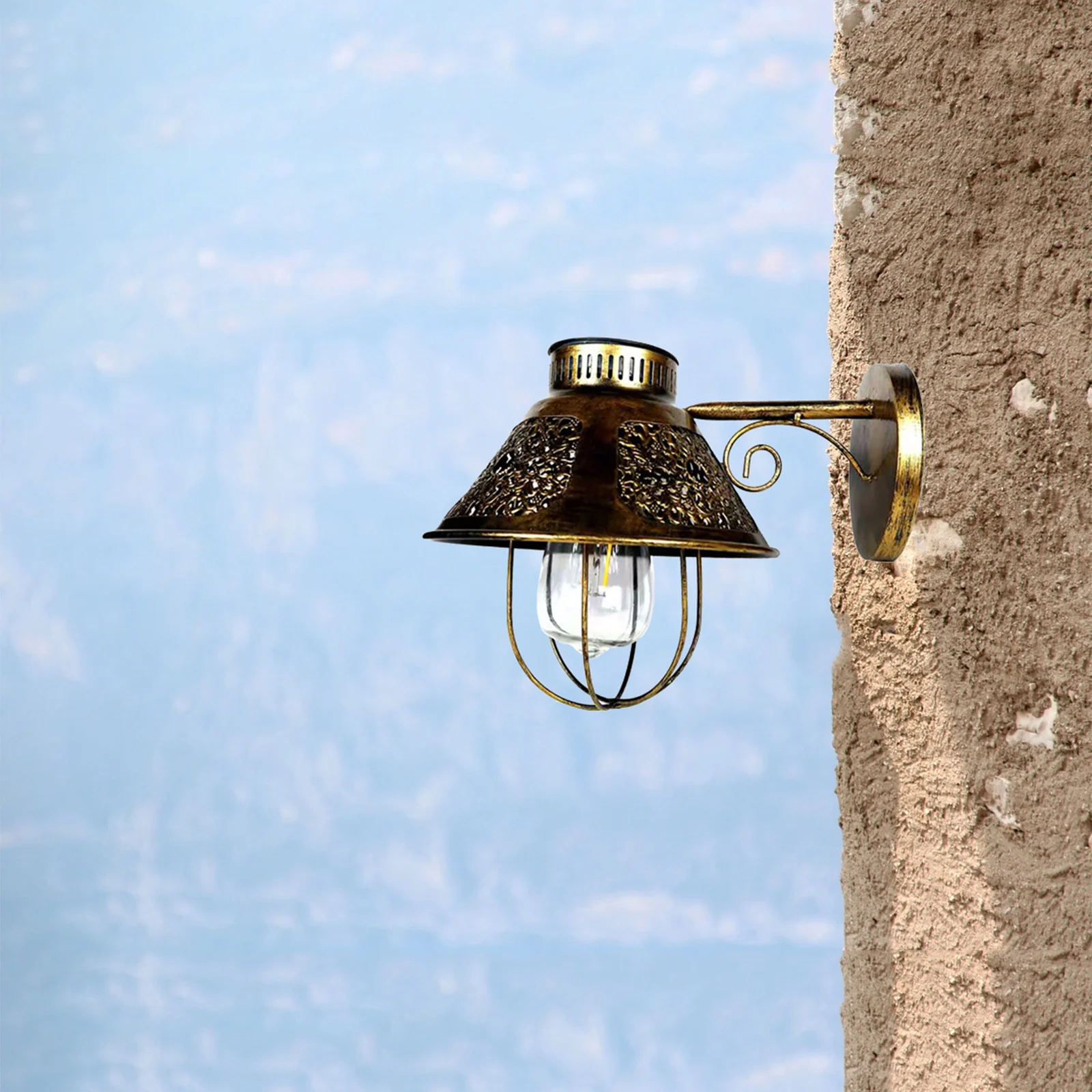 Retro Solar Wall Lamp, Outdoor Led Light ,Entry Lamp for Villa Balcony Courtyard Duplex Household Lamp