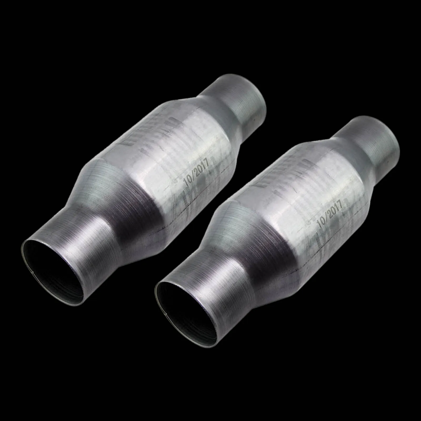 2x 2.5 inches Vehicles Catalytic Converter High Flow Stainless steel 410250
