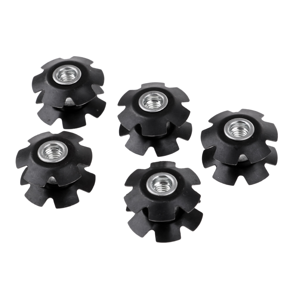 5Pcs Lightweight Headset Star Fangled Nuts Star Washer Headset Cap for Road MTB Bike Star Nut Accessories for Forks