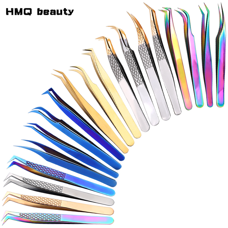 Best of Stainless Steel Eyelashes Tweezers Professional For Lashes Extension Gold Decor Anti-static Eyebrow Tweezers Eyelash Extension Reviews & Tips