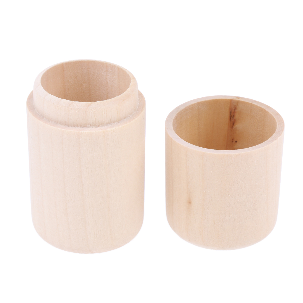 Portable Cylinder Wood 10/15ml Essential Oil Storage Organizer Box for Travel Refillable
