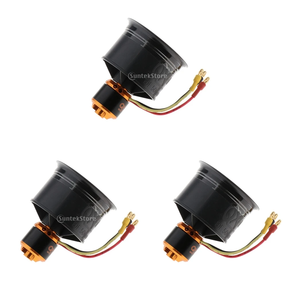 50mm Duct Fan 12 Blade Brushless Motor QF2611 4600KV for RC Aircraft Accs 