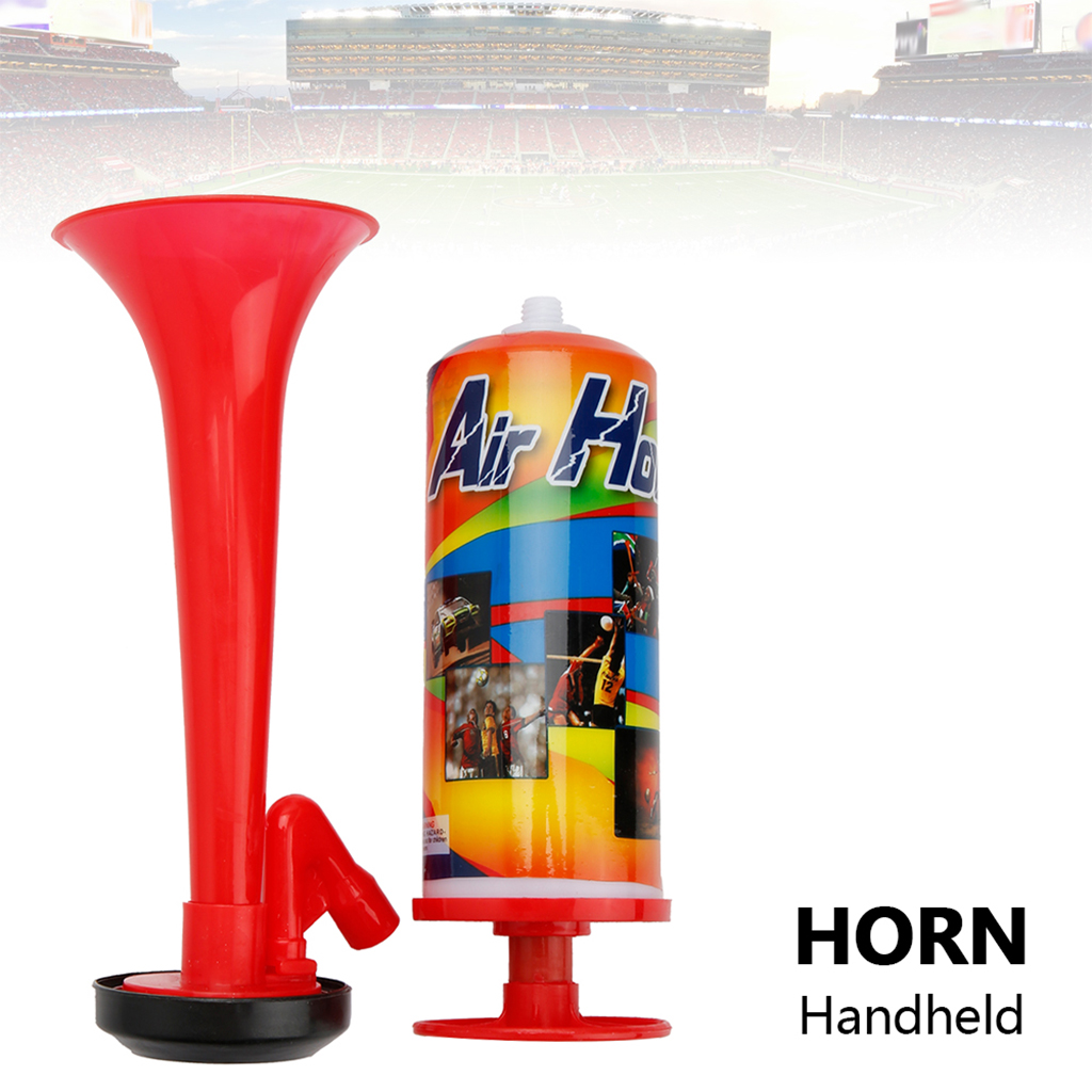 Hand Held Air Horn Safety Loud Sports Boating Warning Push Up Pump Airhorn