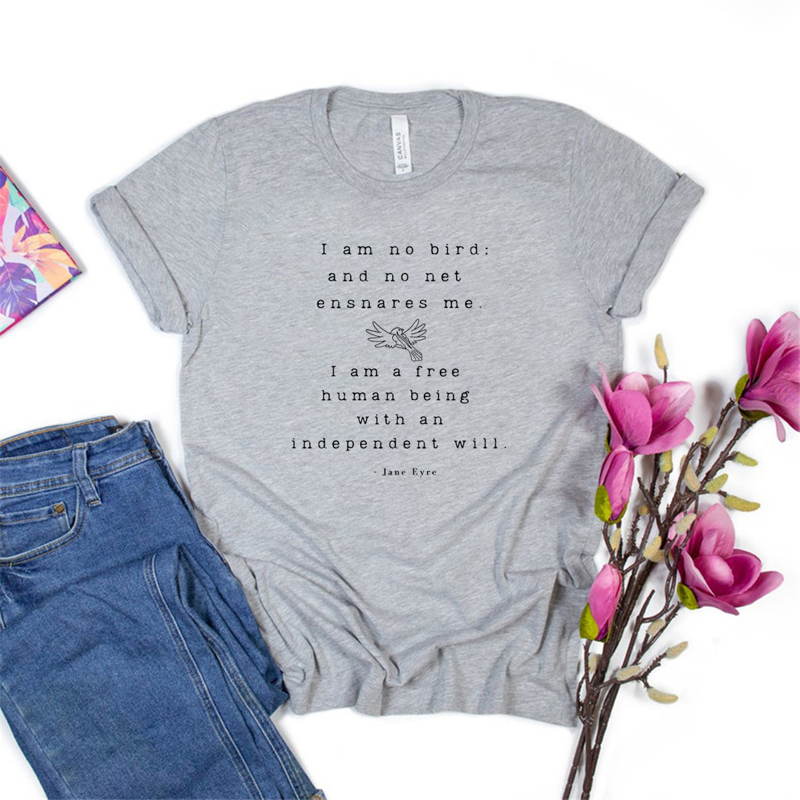 literárias de jane eyre camisa feminista camiseta