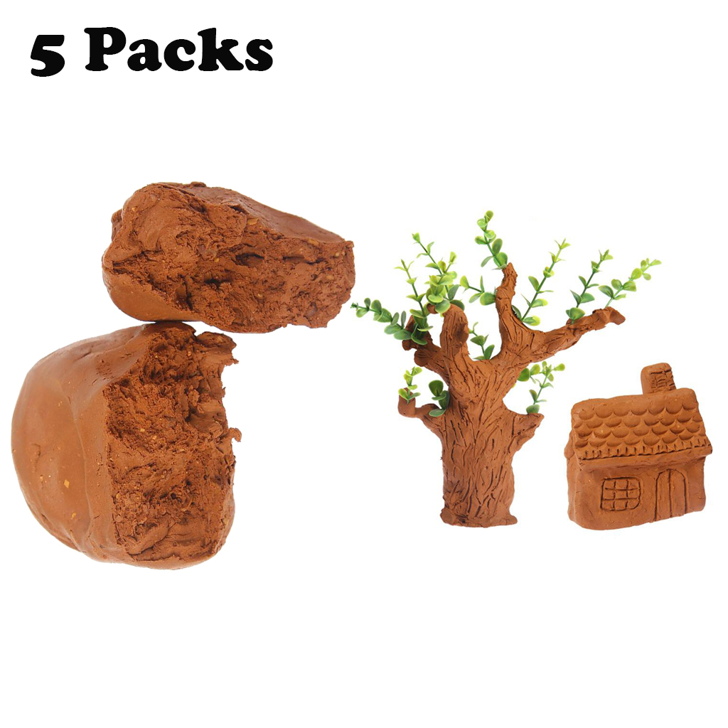 5 Pack DIY Clay Soft Natural Air Drying Ornament  Artist Beginner Art Project