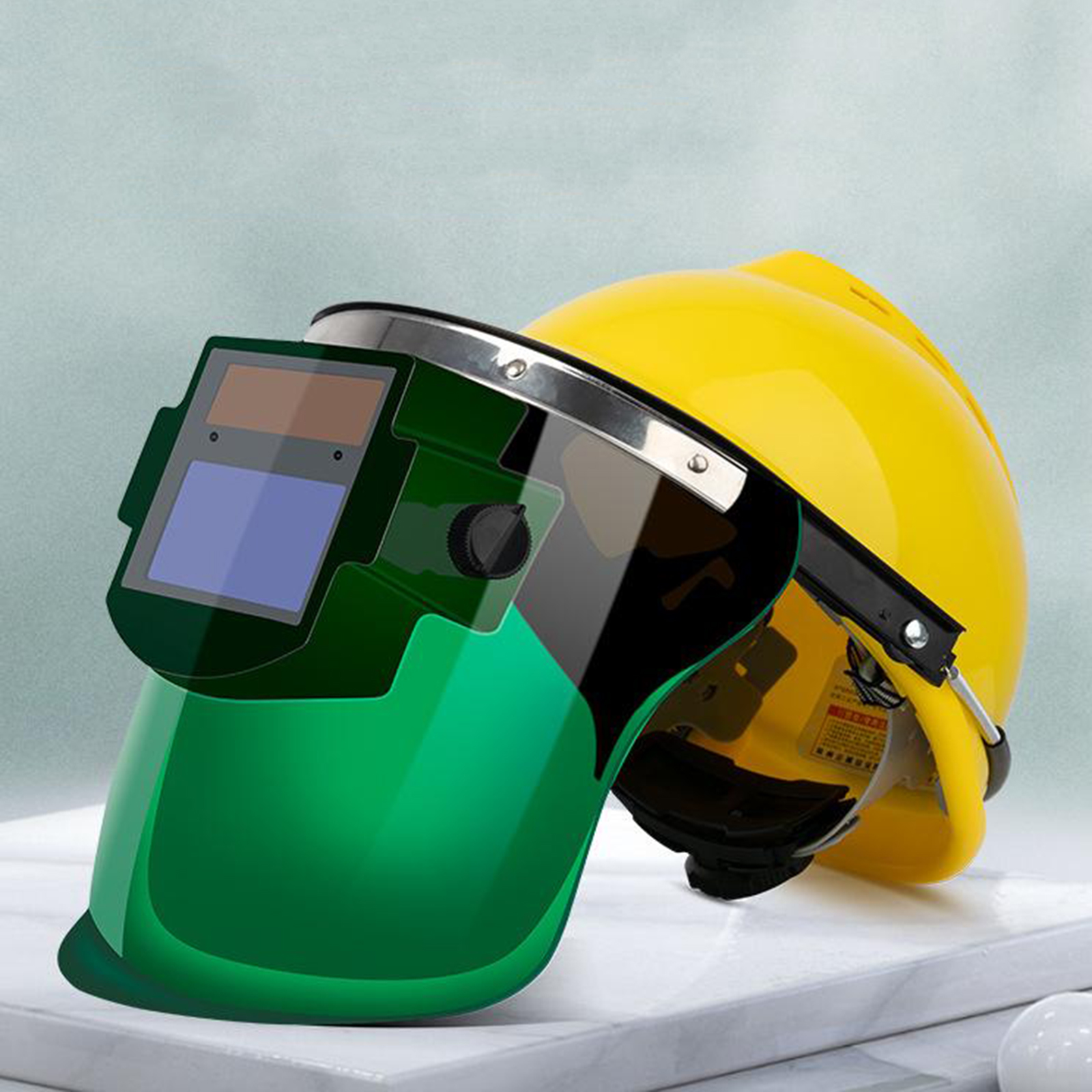 Auto Darkening Welding Helmet, 1/1/1/2 Solar Powered   Hood, Wide Shade Range 4/9-13 for Grinding ARC MIG TIG Welding