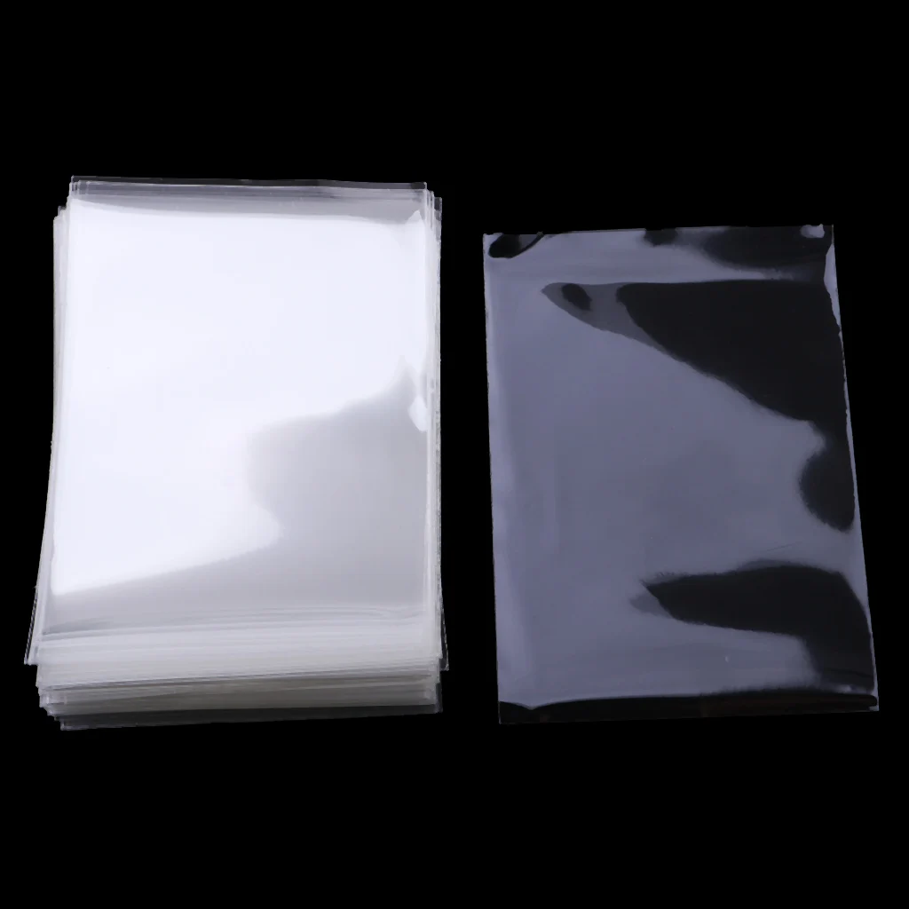 100x Plastic Card Sleeves Protector Magic of Three Bank Transparent Sleeves