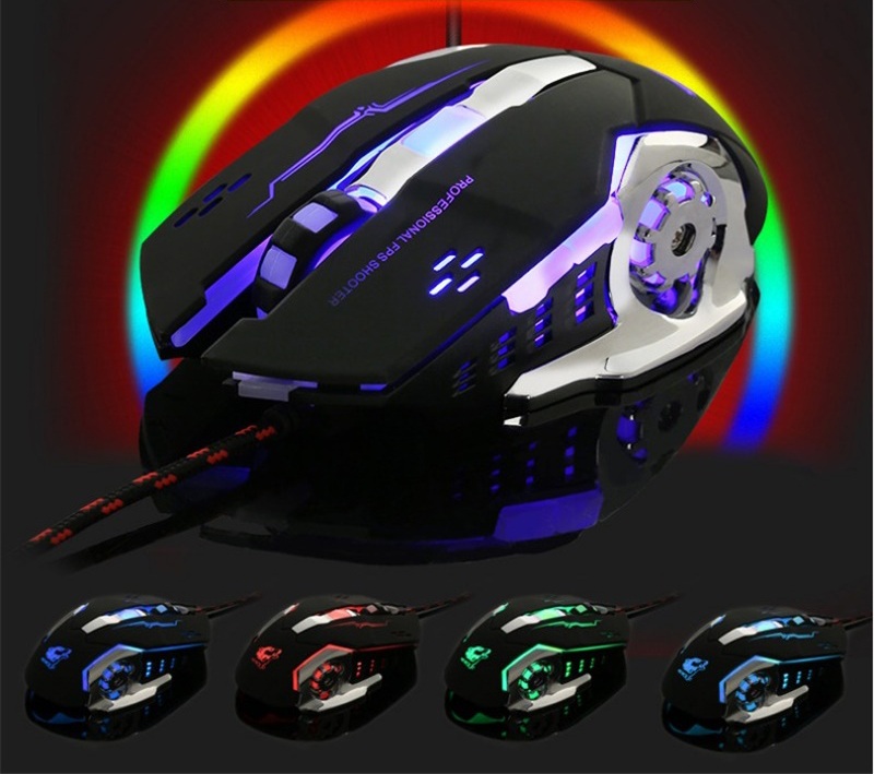 Free Wolf V5 Mechanical Mouse Wired Gaming Mouse Silent Mouse Free Wolf V5 Mechanical Mouse Wired Gaming Mouse Silent Mouse