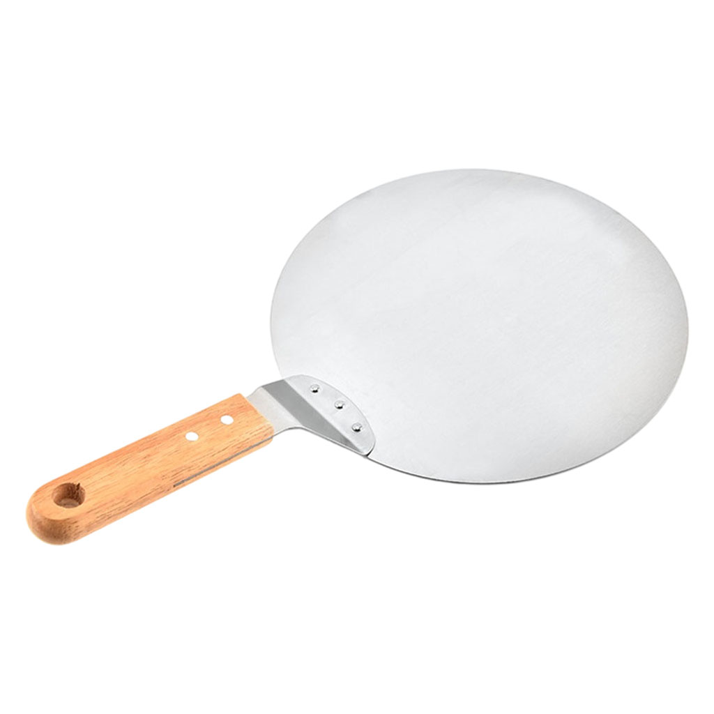 Stainless Steel Anti-scald Pizza Peel Pan Tray Pizza Plate Round Dish Cake Shovel Oven Kitchen Baking Pastry Tools