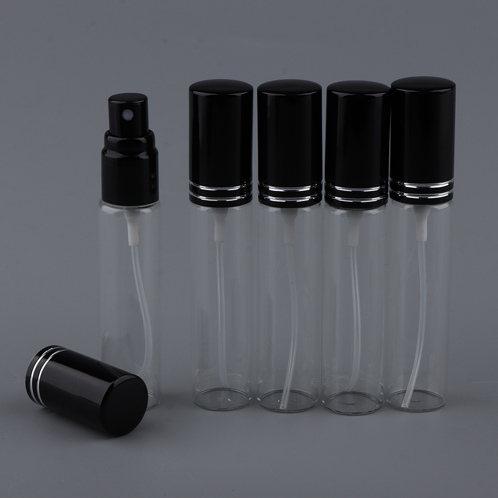 5 X 10ml Empty Mini Refillable Glass Perfume Bottle Spray Bottle