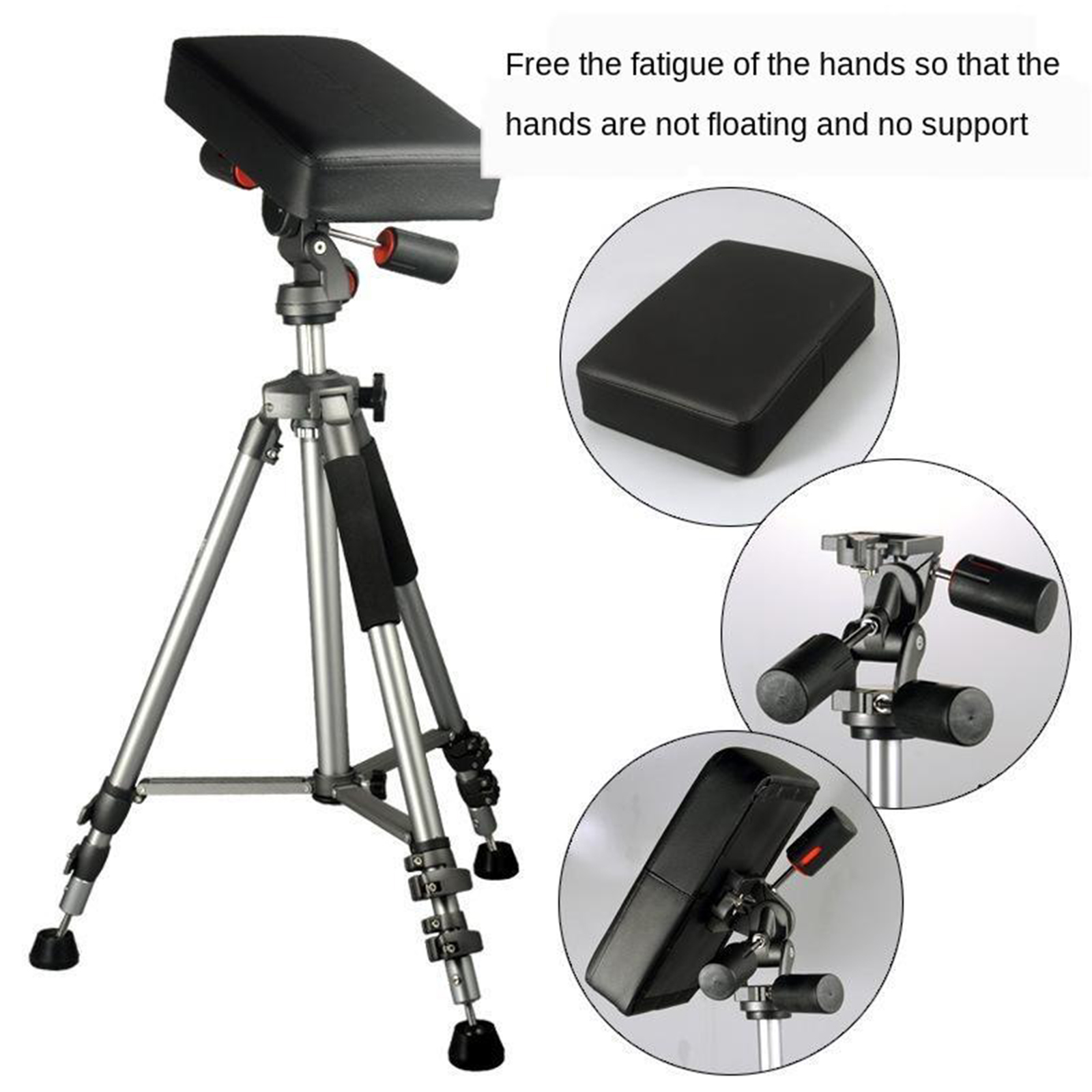 Tattoo Tripod Stand Height Adjustable Studio Chair Soft Cushion Pad Leg Arm Rest