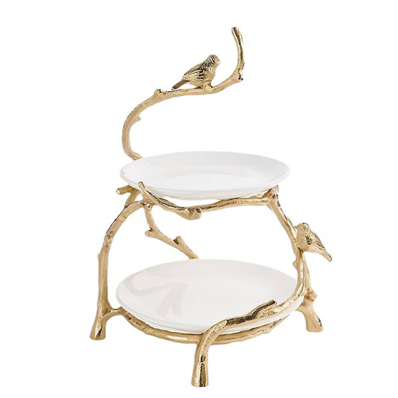 Two-Tiered Snack Tray Key Bracelet & Ring Storage Macaron Kitchen Accessories Sweets Dessert Plates Holder for Birthdays Wedding