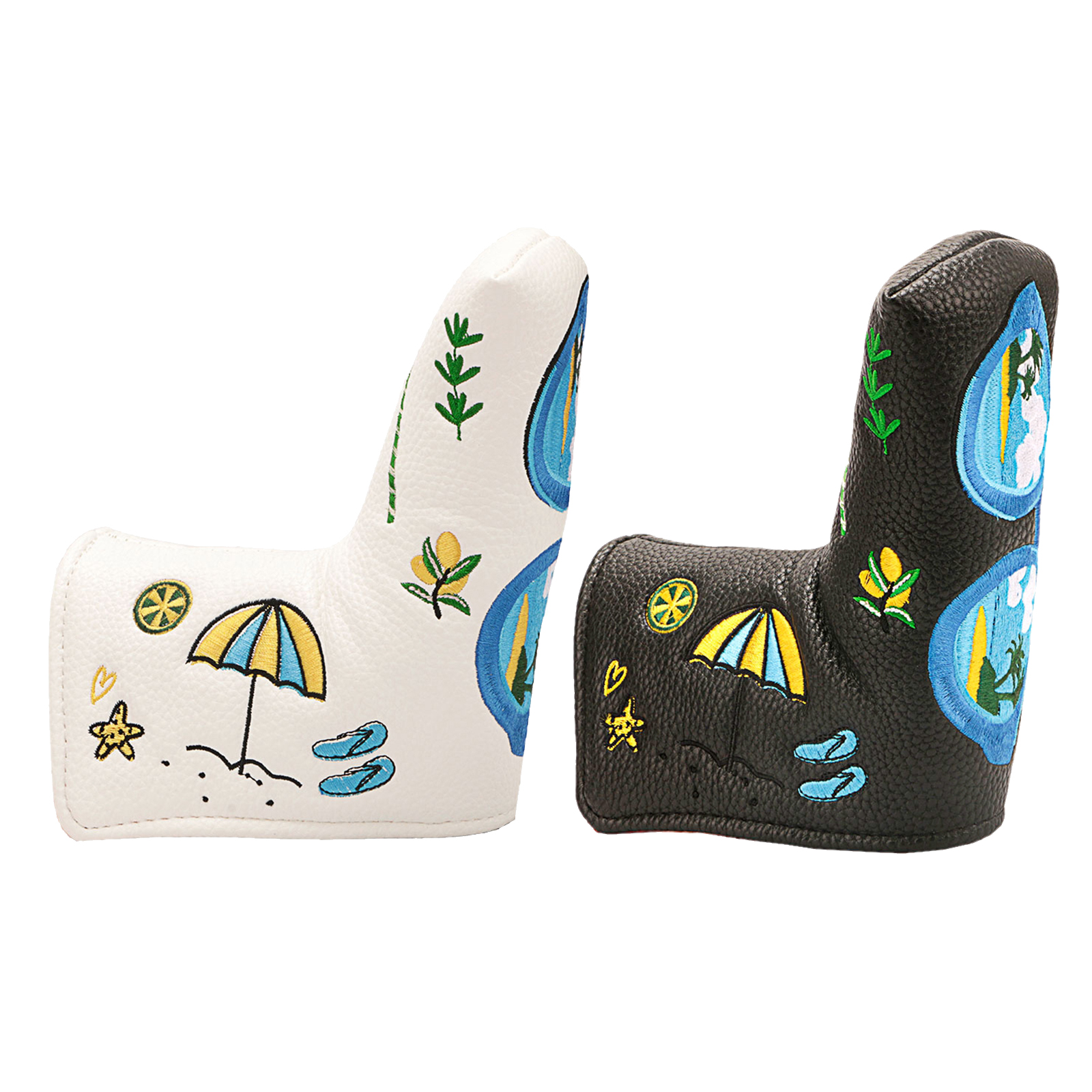Sport Golf Putter Head Cover Magnetic Closure Summer Elements Design Golf Club Head Cover Fits All Brands