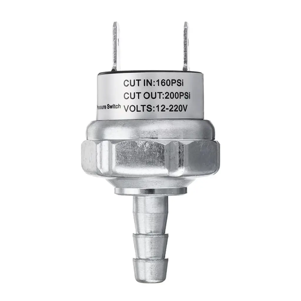 Air Pressure Switch 12-220V For 12 Volt Compressors, 160 / 200psi