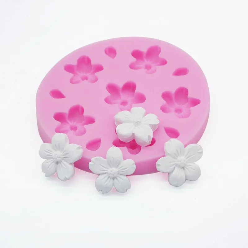 Cute Bow Wax Melt Moulds Ribbon flower Silicone Fondant Cake Cupcake Topper Mold 