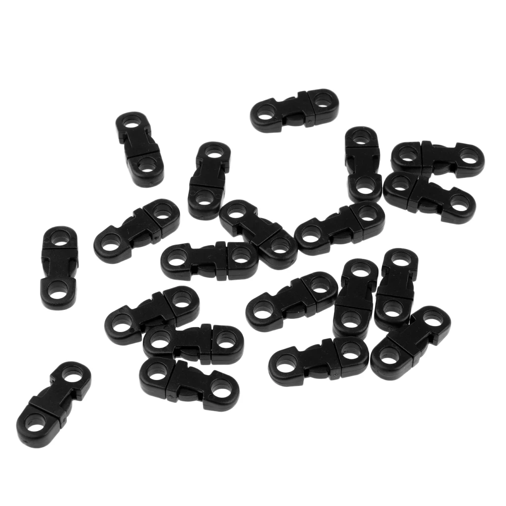20pcs Paracord Bracelet Braiding Cord Side Release Lock Buckle for Backpack
