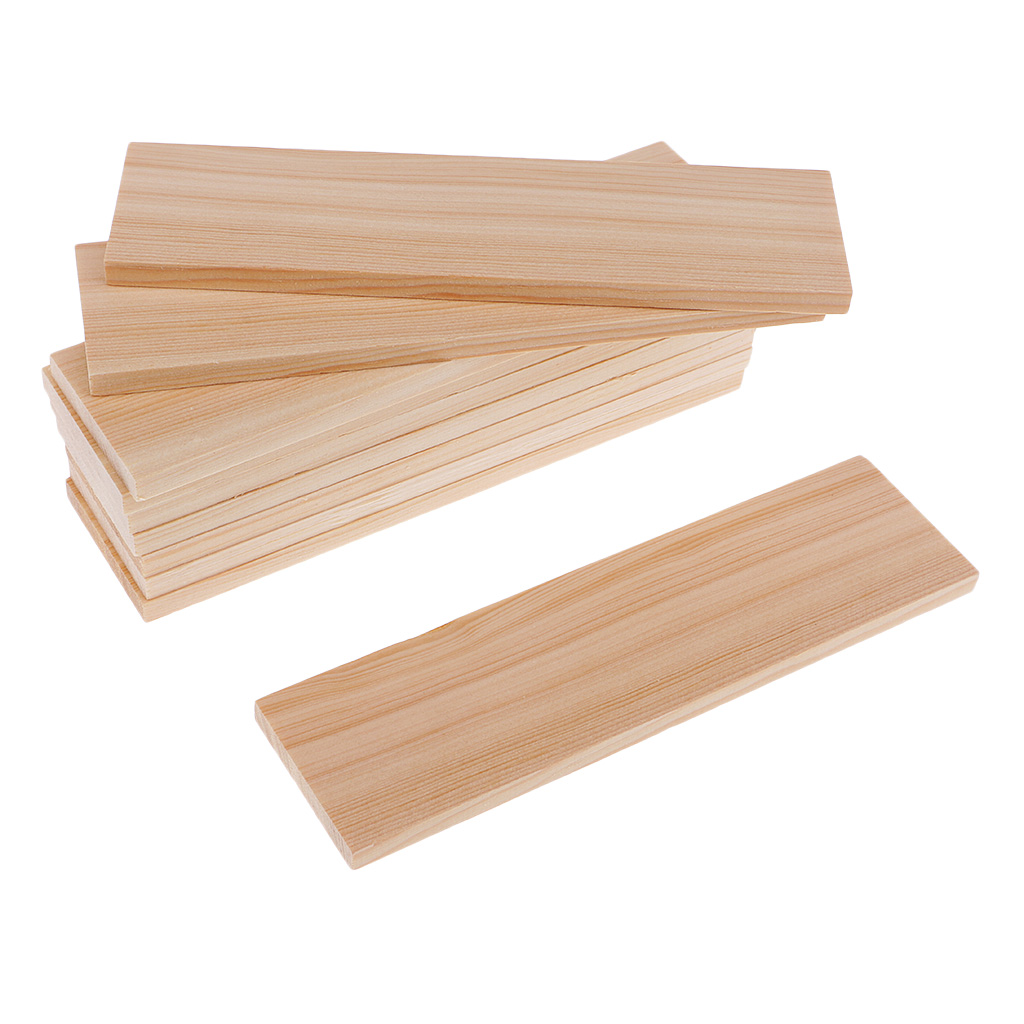 10Pcs Balsa Wood Sheets 150x40x6mm for Airplane/Boat Model DIY Card Wooden Name Card Wood Plaque Shapes Sign Craft