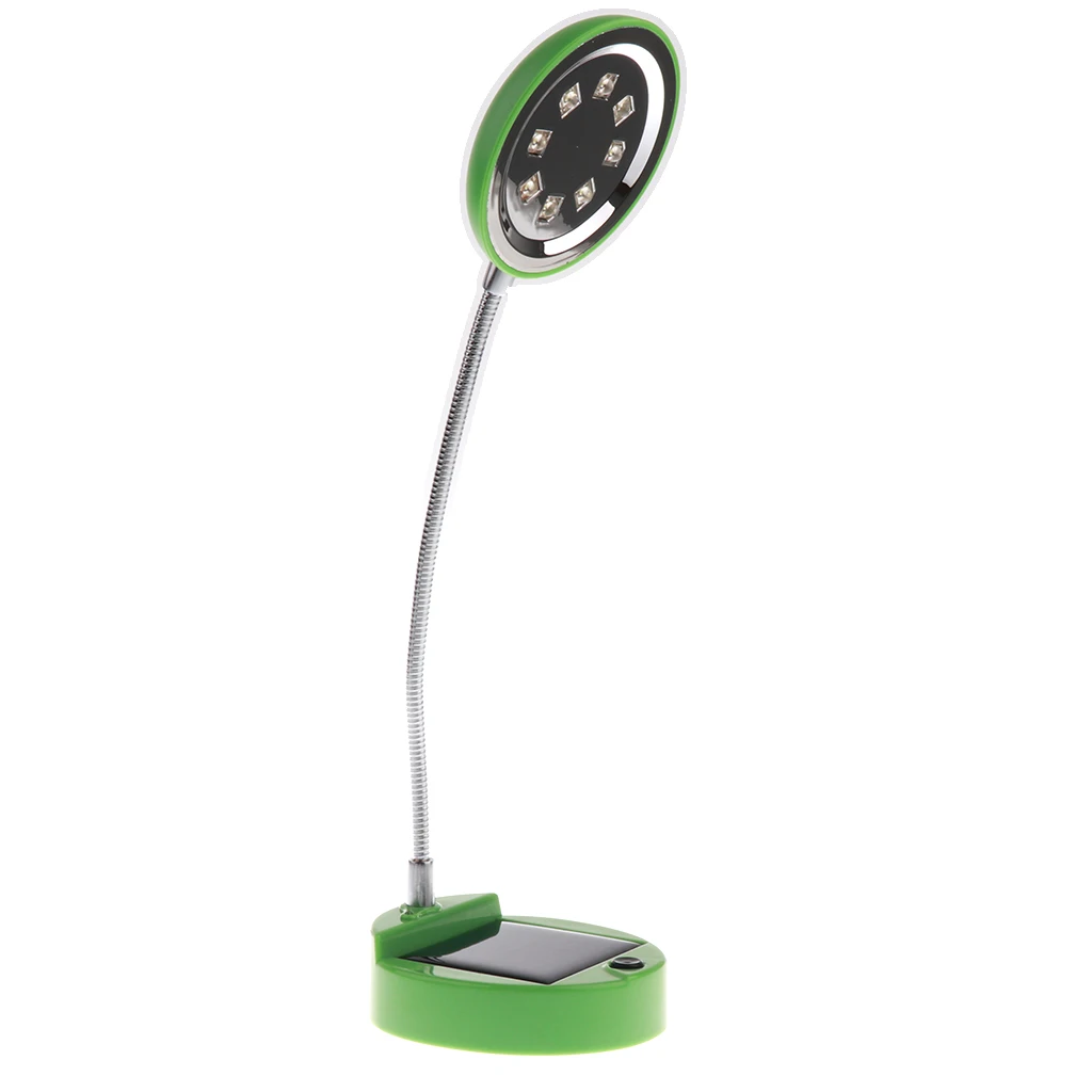 Solar LED Desk Lamp, Flexible Eye-Caring Table Lamp & USB Charing Port, Night Light for Office/Bedroom- Blue/Purple/Green Color