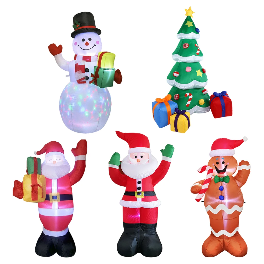 Christmas Inflatables Light with LED Light Air Pump Decor Gift Cute Fun Props for Garden Indoor Outdoor New Year Christmas
