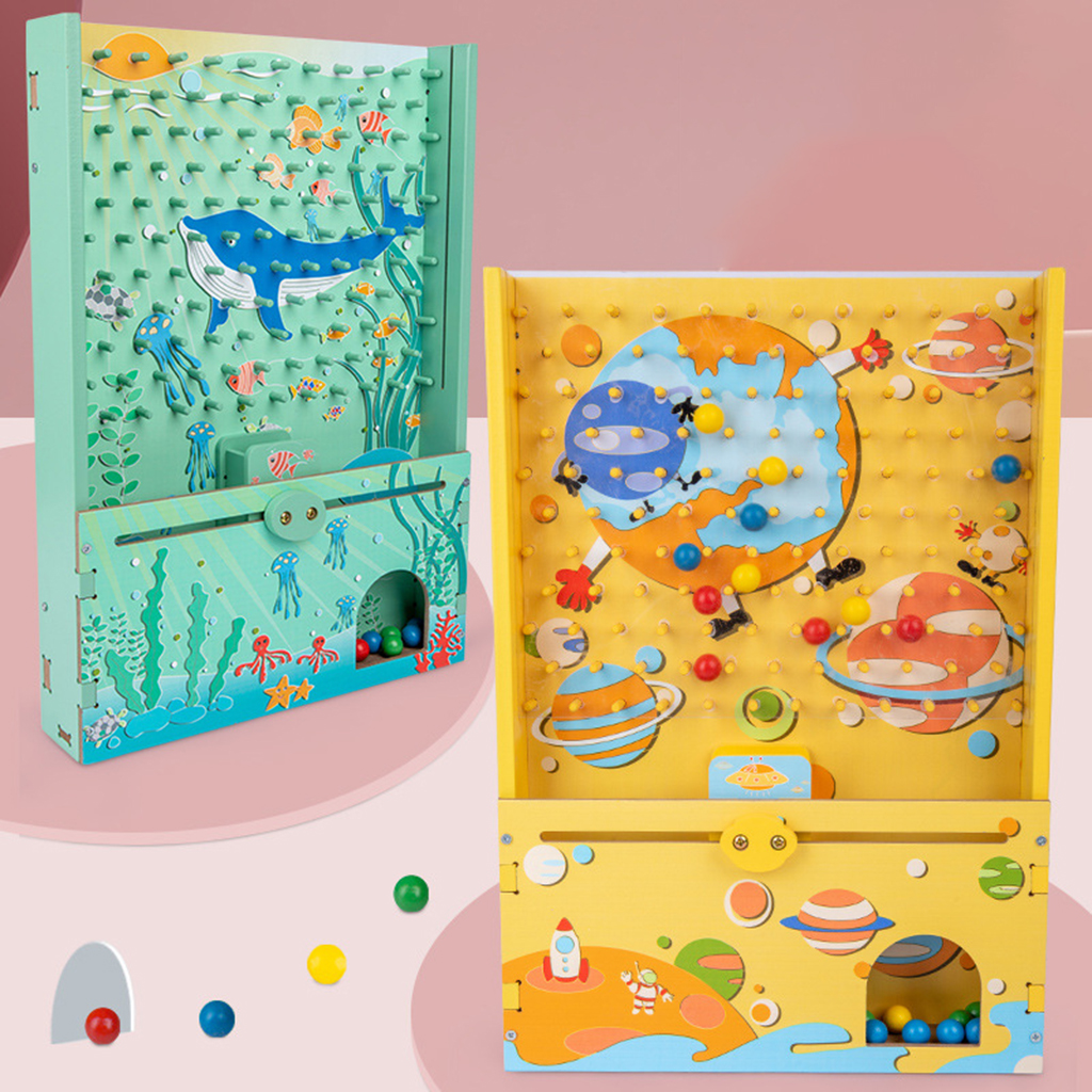 Wooden Catching Bead Games Hand-eye Coordination Toy for Kids Catch Ball Set