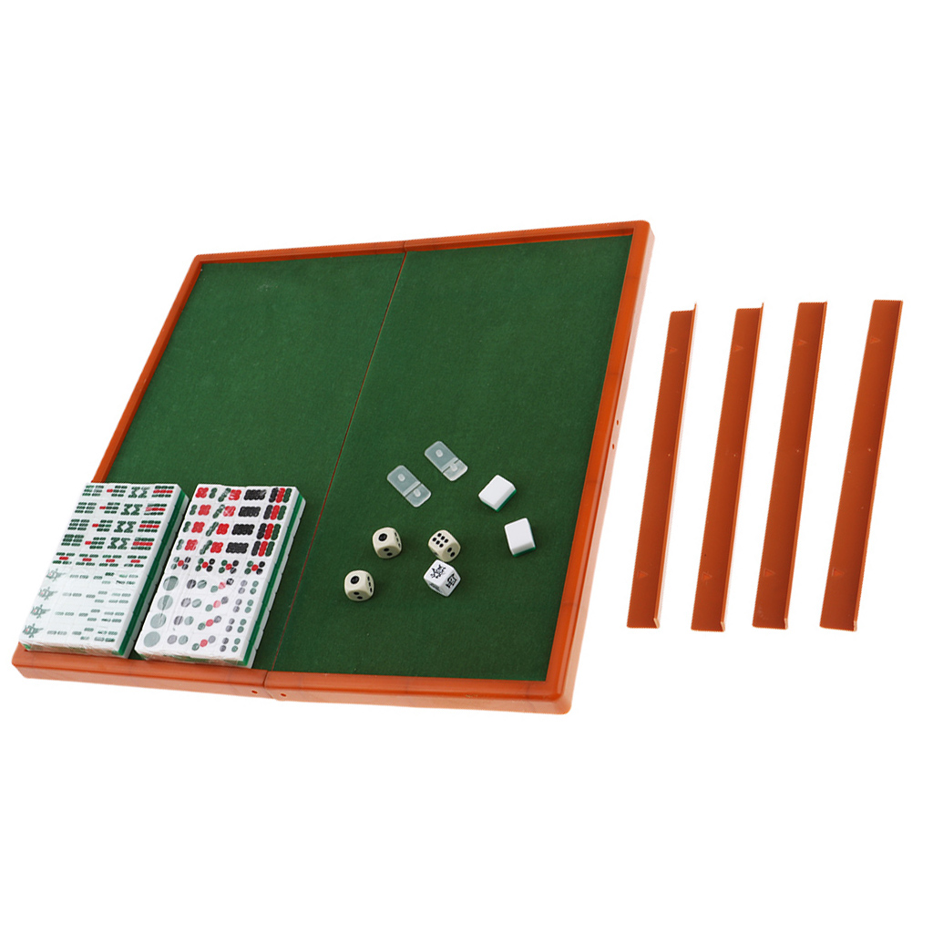 Portable Mahjong Sets Chinese Antique Mini Mahjong Games  Mini Mahjong Chinese Funny Family Table Board Game