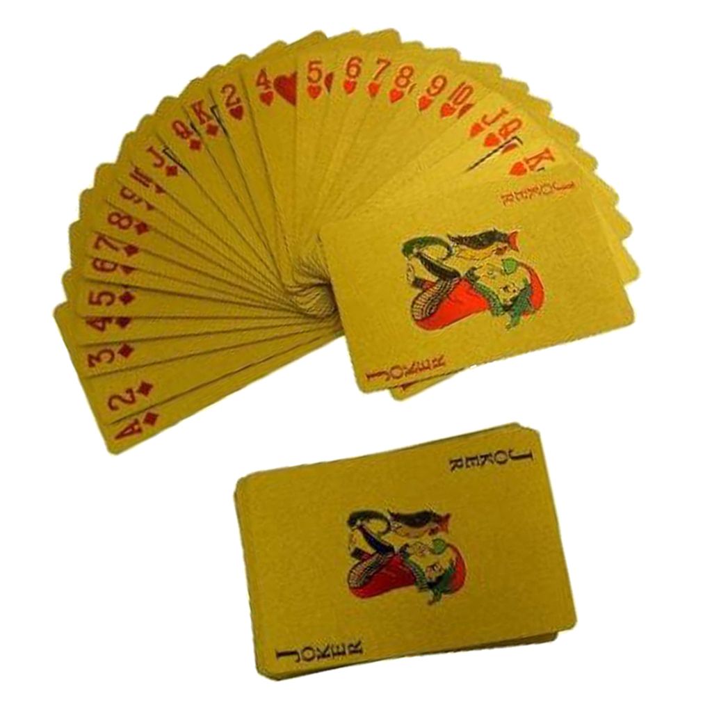 Hot Sale Playing Cards W/ 24K Gold Leaf And Dollar Design Full Deck Poker