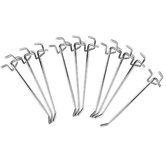 50 Ganci Per Pannelli Forati - 5cm E 10cm In Metallo Per Organizzazione Negozi E Garage