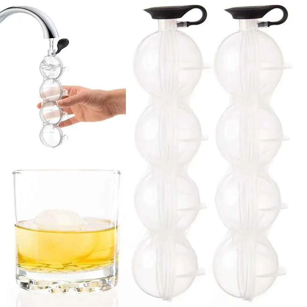 4-Cavity Ice Cube Maker for Whiskey Hockey Beer Beverages Juice 3D Mould Kitchen Tool Accessories Resuable