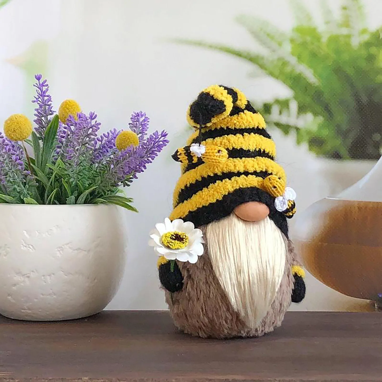 Easter Faceless Doll Bumble Bee Striped Gnome Scandinavian Tomte Nisse Swedish Honey Bee Elfs Home Old Man Doll Gifts Toys