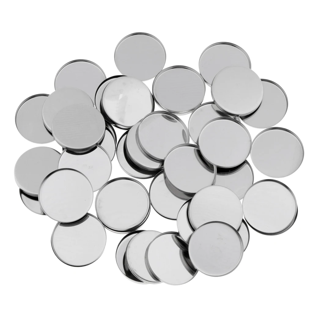 Lot 50Pcs Empty Round Metal Tin DIY Palette Press Pans for Eyeshadow Blusher