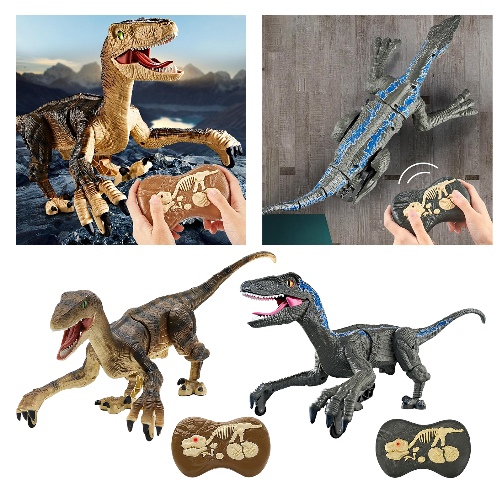RC Realistic Remote Control Walking Roaring Dinosaur Robot Toy for Kids