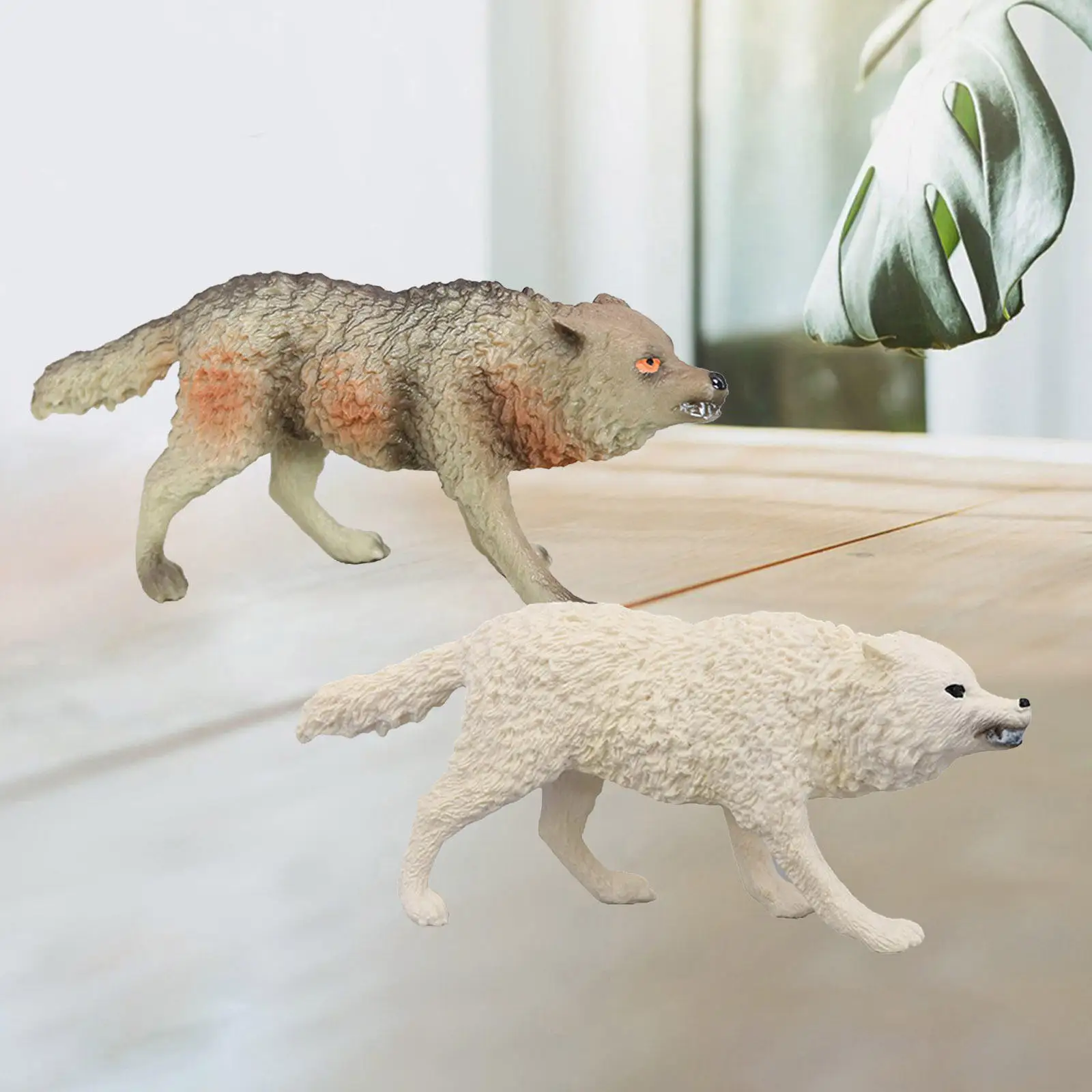 Realistic Action Wolf Figures Preschool Toy Playset Wolf Animal Model for Collectibles