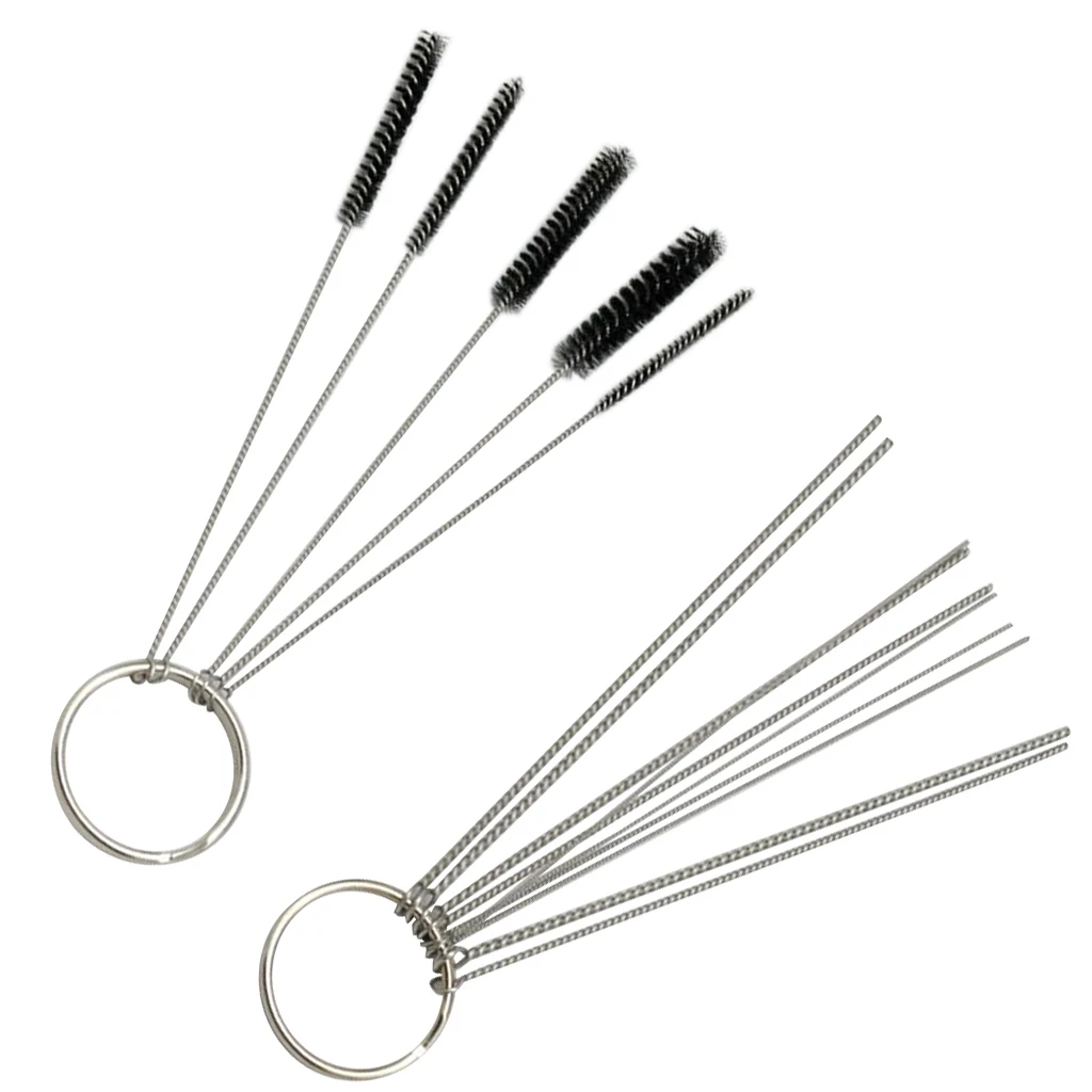 Carburetor Carbon Dirt Jet Remove Cleaning + Needles Brushes Tool For Honda Durable stainless steel cleaning needles