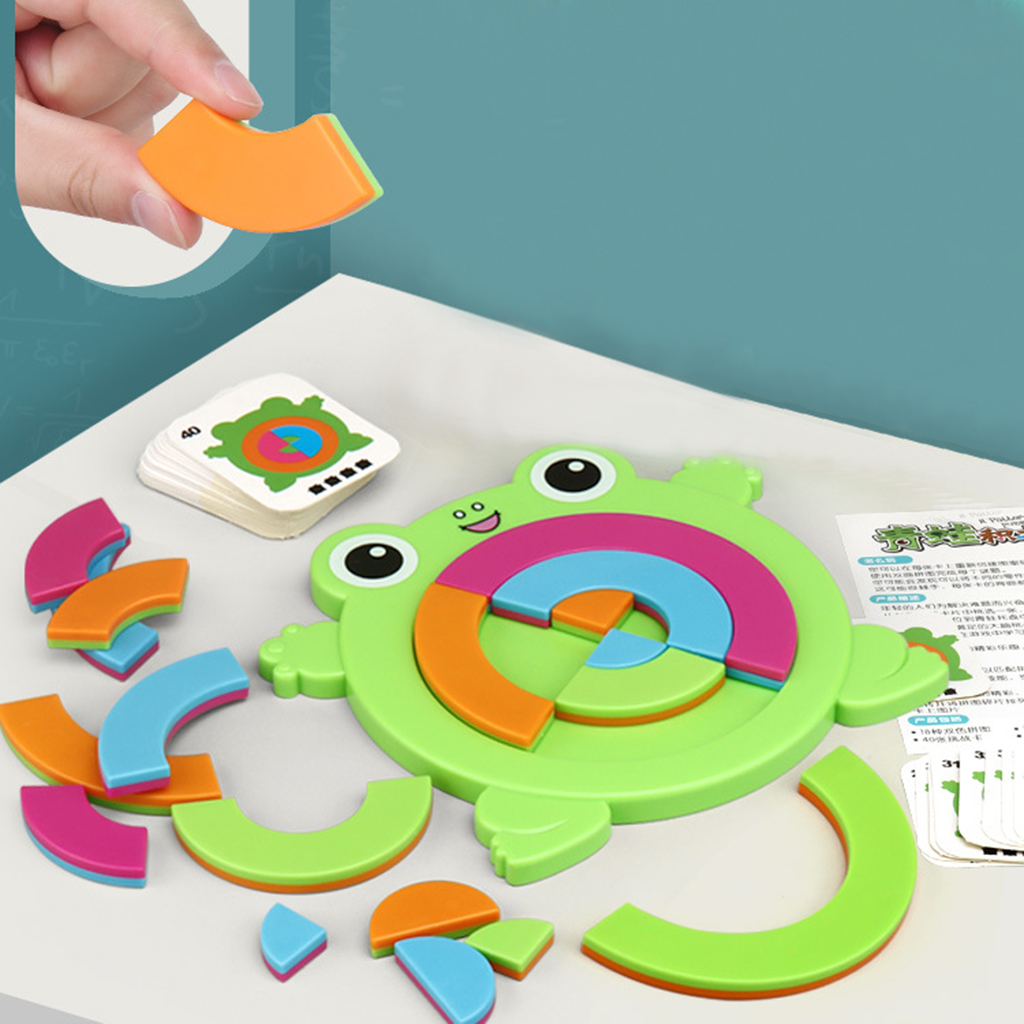 Creative Frog Shapes Match Block Jigsaw Puzzles Game Learning Educational Development Logical Thinking Toys Board Game