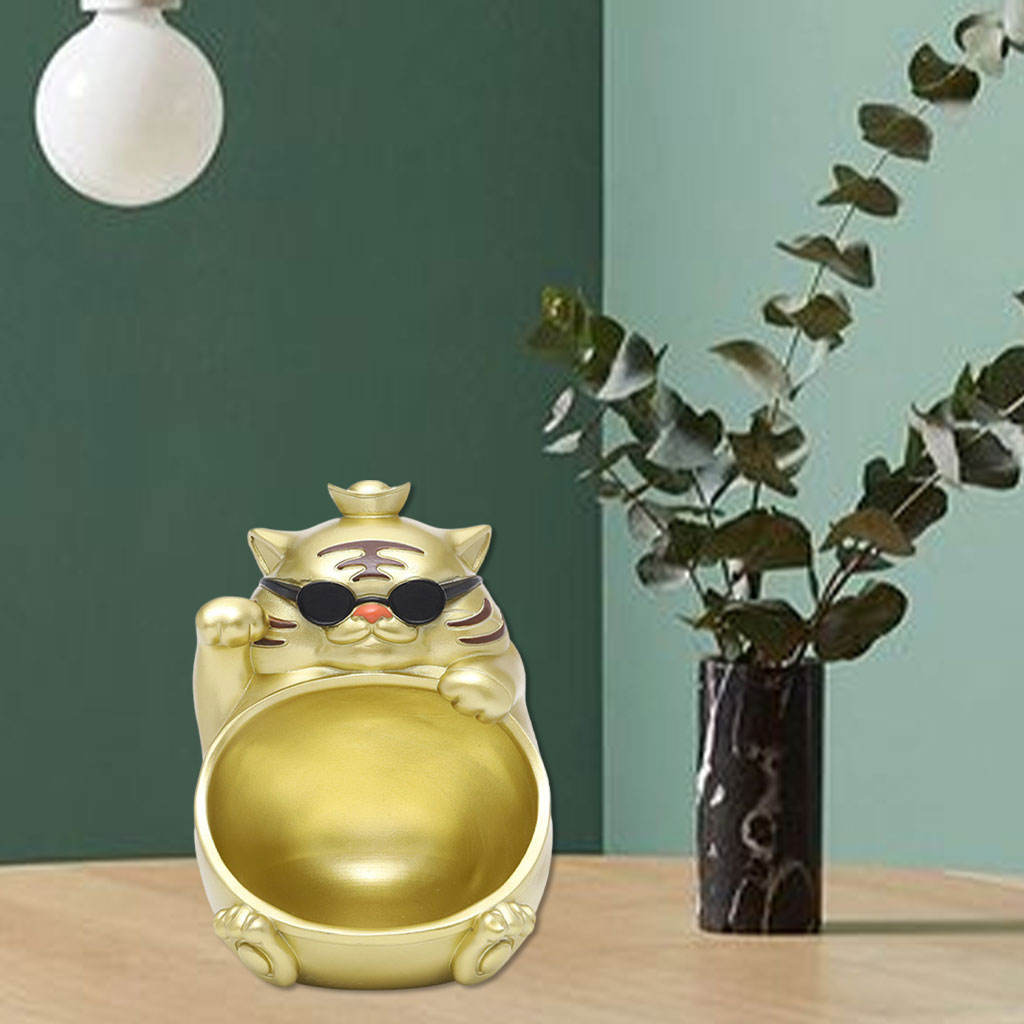 Animal Figurines Key Container Organizer Artware Snack Storage Case for Entryway Office