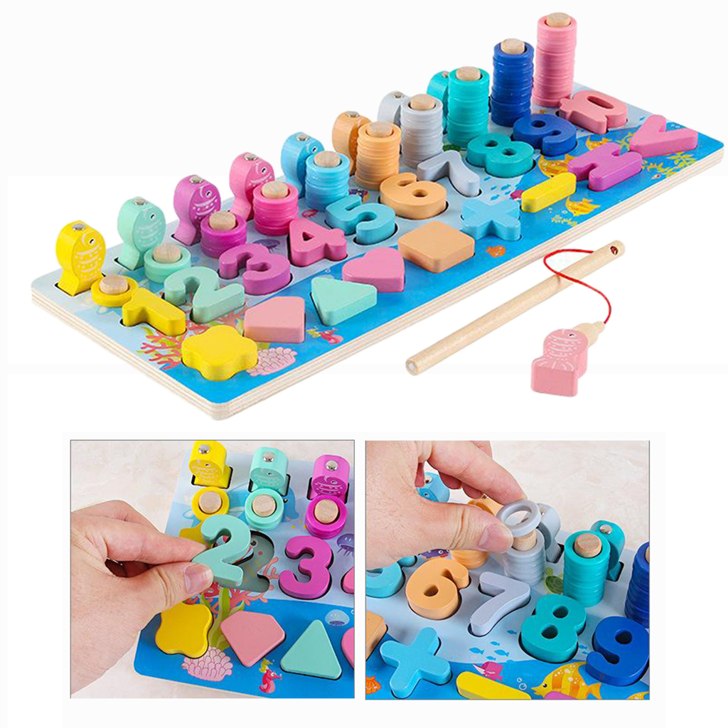 Montessori Toys Early Educational Toys Math Learning Toy Fishing Game Toys