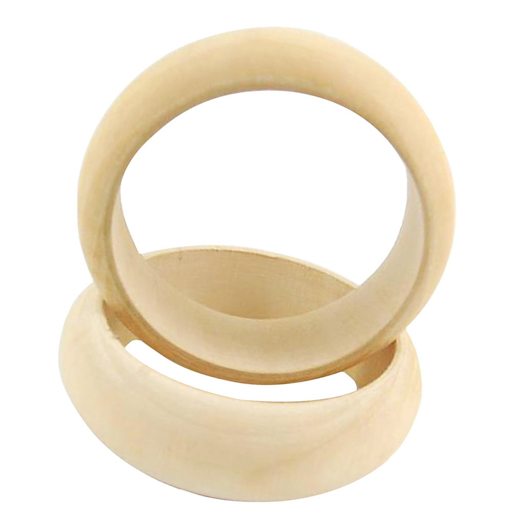 2pcs Blank Unfinished Wooden 8