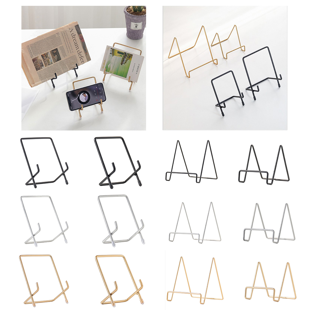 1 Piece Of Retro Metal Geometry Tabletop Storage Bookrack Mobile Magazine Rack Holder Simplicity Fashion