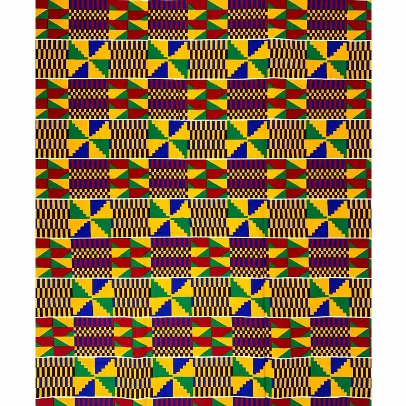 2021 Guaranteed Real Kente Wax Africain Ankara Print Batik Fabric Top Tissu Ghana Patchwork Sewing Wedding Dress Craft Diy Pagne