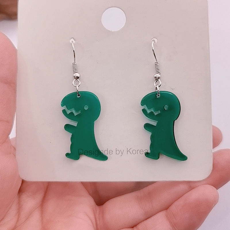 acrylic dinosaur earrings