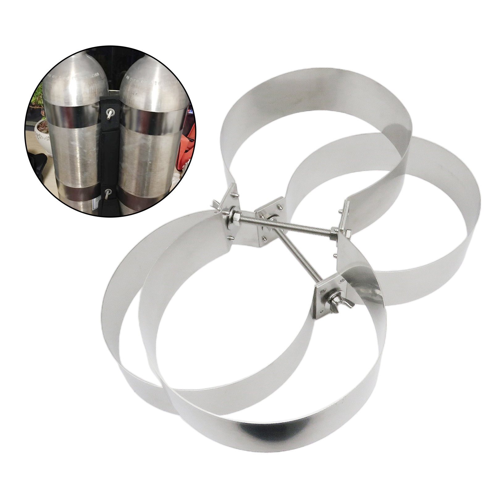 Durable 12L Diving Tank Band Carry Bottle Retainer Snorkeling Keeper Loops