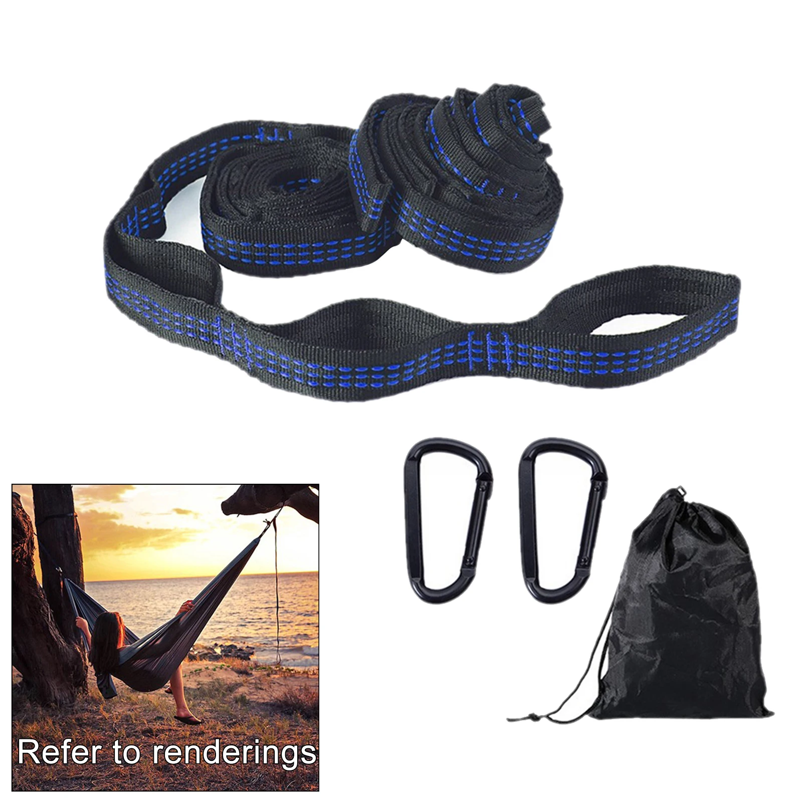 2pcs Super Strong Hammock Strap ing Hammock Belt for Camping,Traveling,Portable Hammock ing Tree Rope 3m x 2.5cm