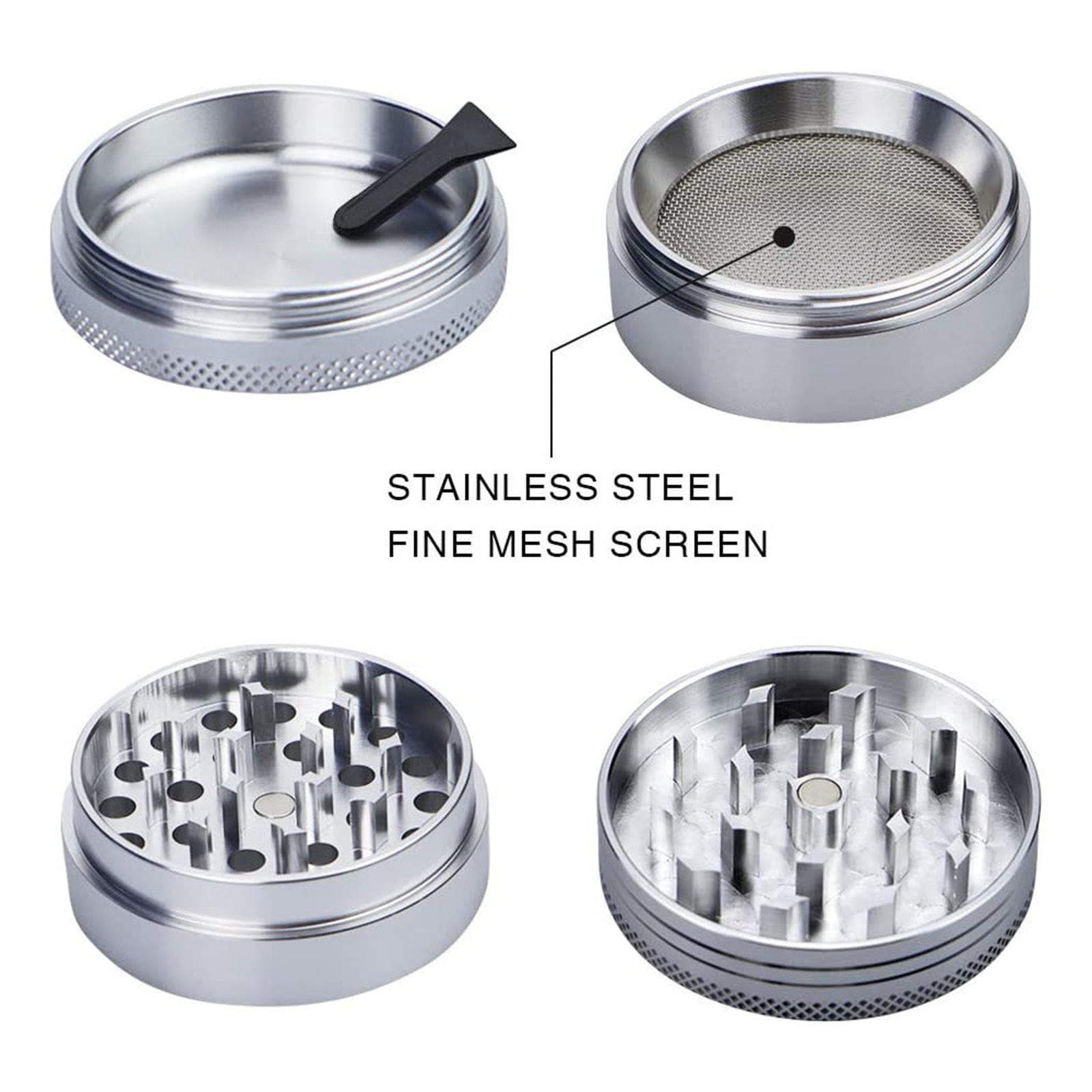 4 Piece Herb Grinder Cigarette Accessories Kitchen Tools Mini Smoke Cutter for Tobacco