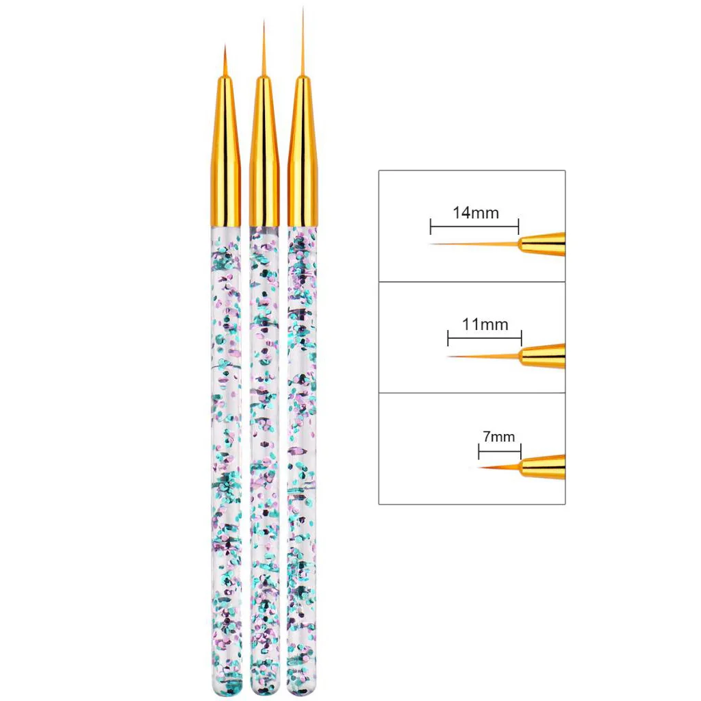 Professional Nail Art Brushes Nail Art Brush Pen, , Liner - Set of 3