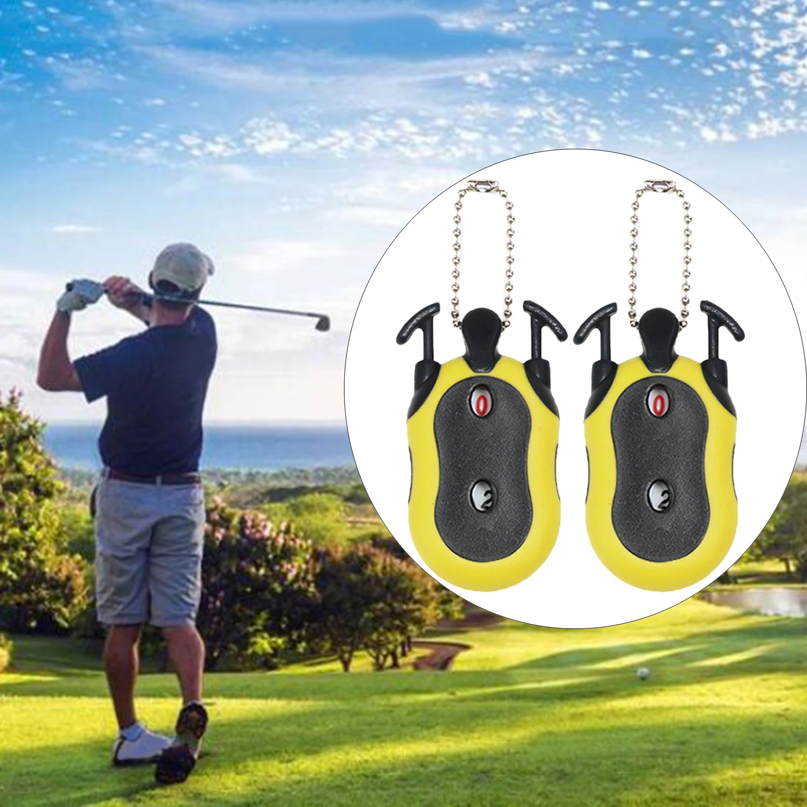 Dual Digits Scorer Golf Stroke Shot Putt Score Counter Outdoor Sports Accessory Simple Scoring System