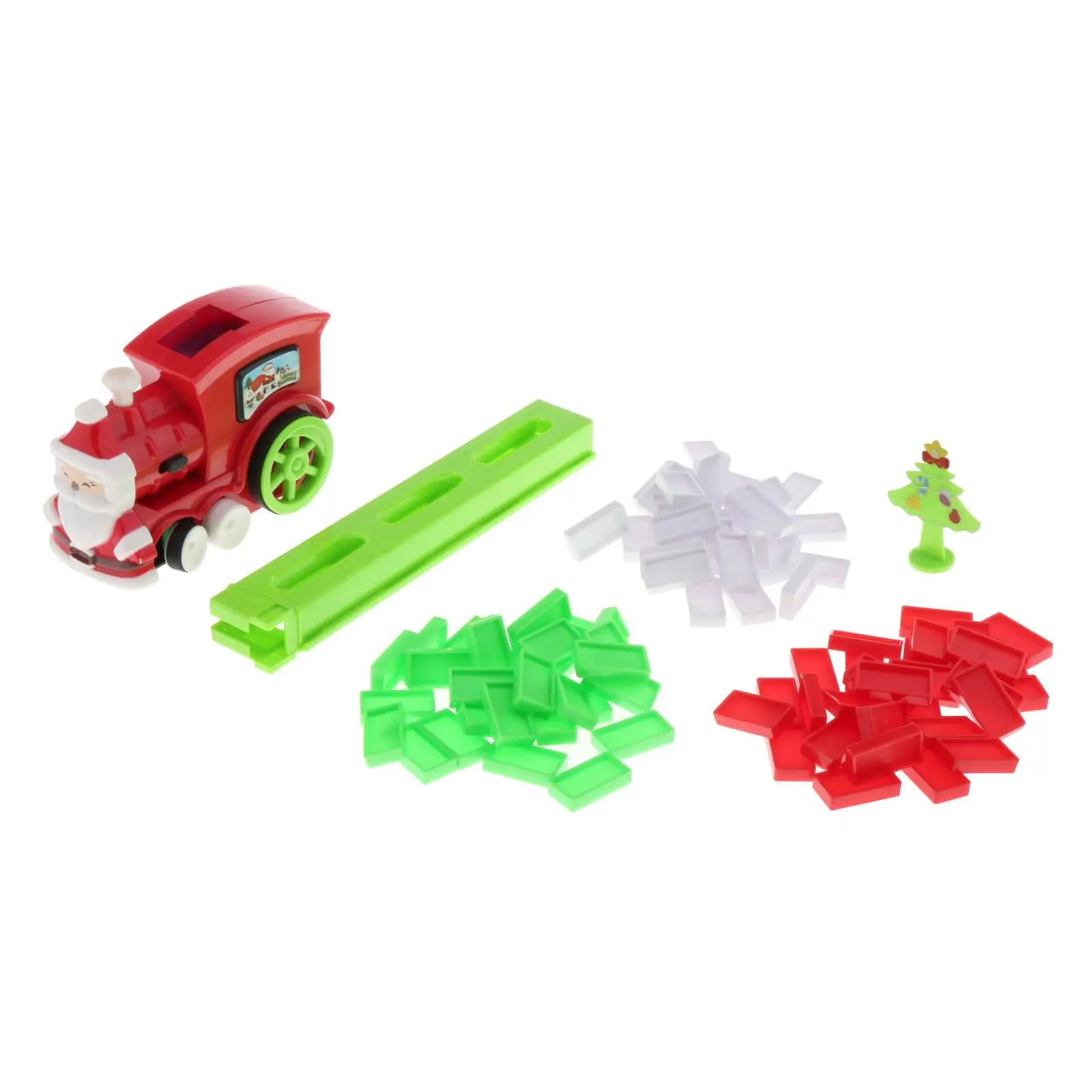 Electric Domino Train Toy Automatic Set Up Dominoes Bricks with Sound & Lights