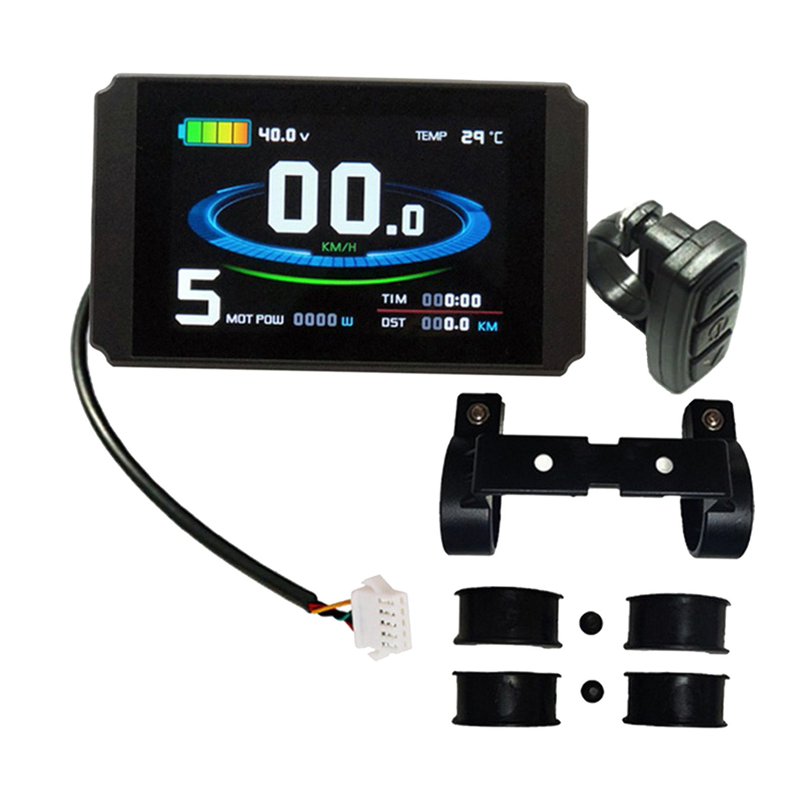 E-bike Motor KT-LCD8H Plastic Electric LCD Display Meter with Waterproof Connector for Bicycle Modification Apply to KT